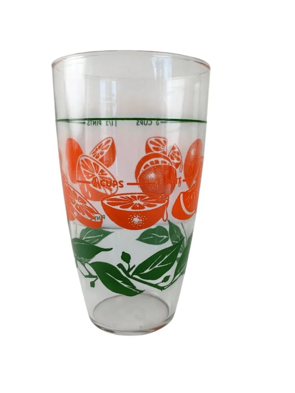 MCM Libby Oranges Measuring Glass Barware Shaker Cocktail Vintage